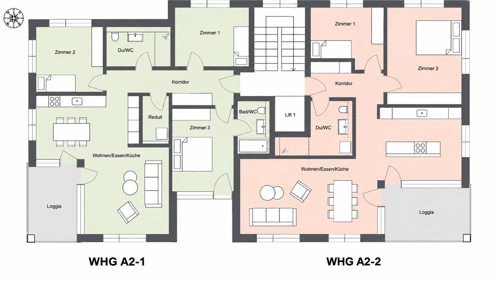 Grundriss Wohnung A2.2