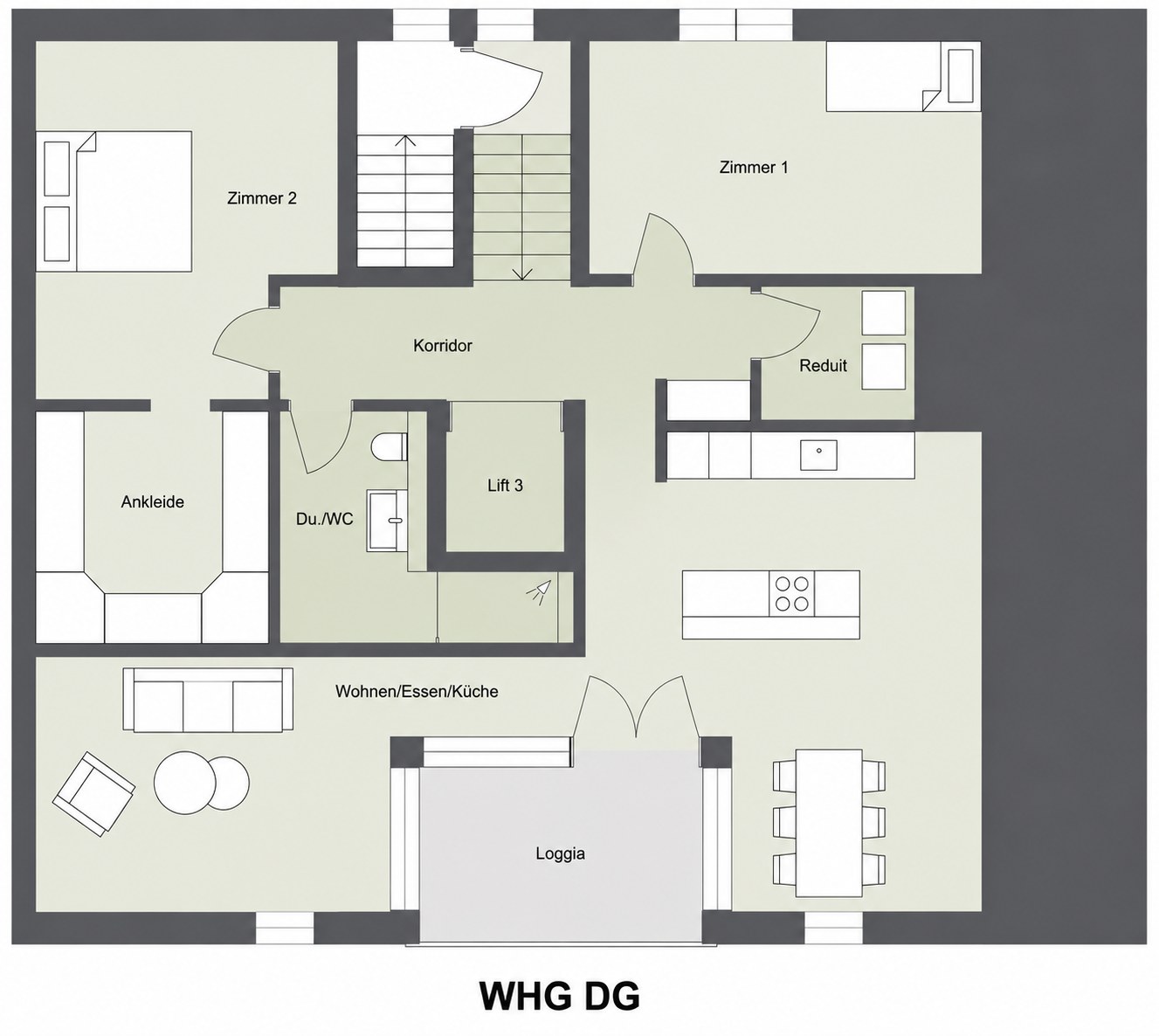 Grundriss Wohnung A3.1