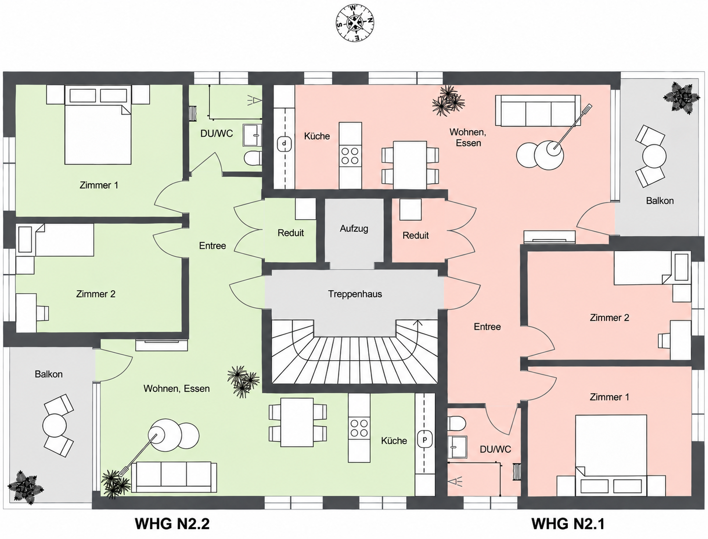 Grundriss Wohnung N22