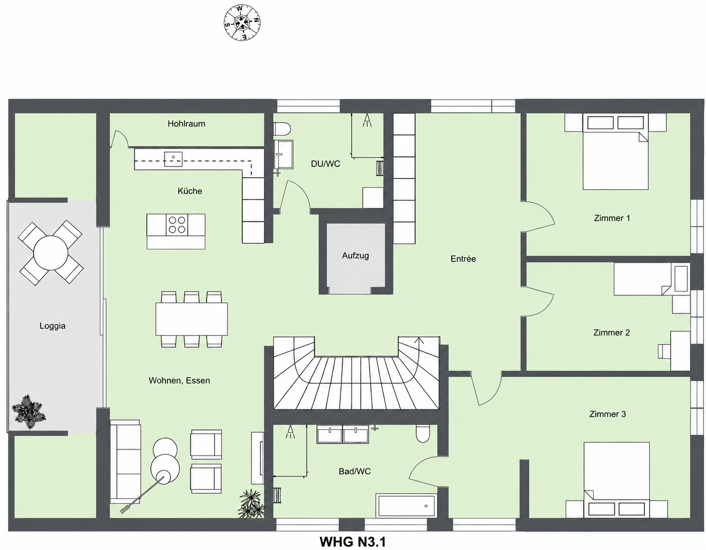 Grundriss Wohnung N31